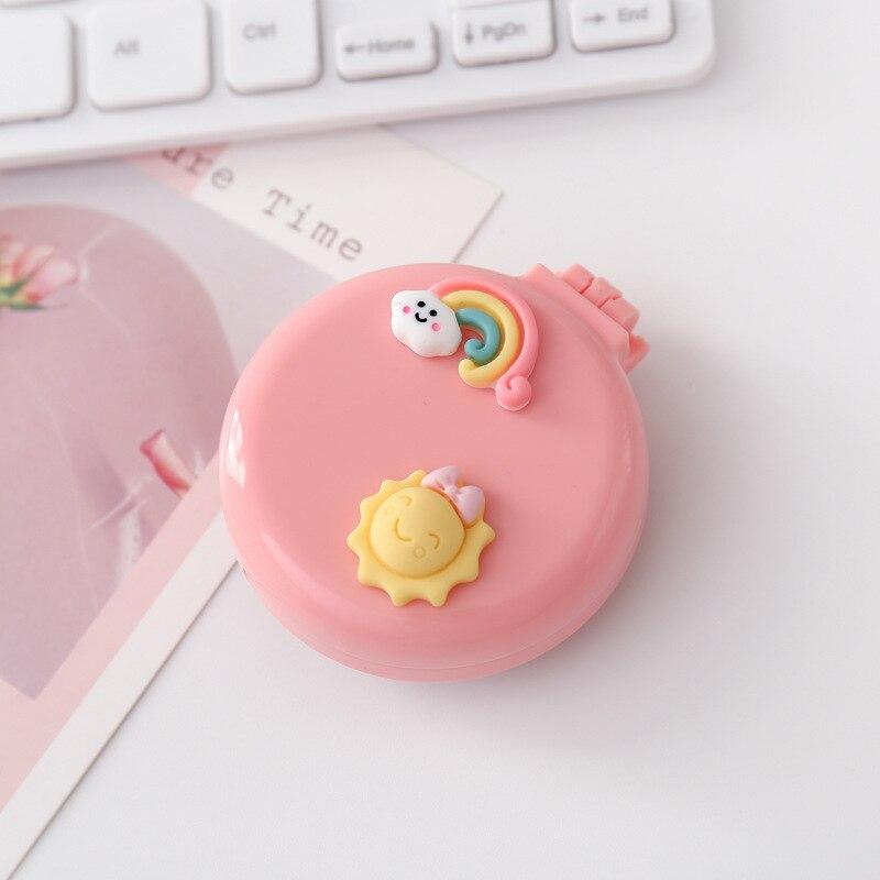 Cute Cartoon Folding Comb with Cosmetic Mirror for Girls Air Cushion Massage Portable Comb  Kids Dress Up Makeups Toy Gifts