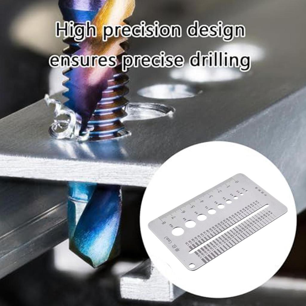 Gap Measuring Ruler Crack Width Gauge Stainless Steel Crack Width Gauge for Home Wall Construction Inspection Monitoring
