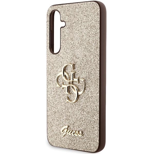 Guess Guhcs23Fehg4Sgd S23 Fe S711Złoty/Gold Hardcase Glitter Script Big 4G