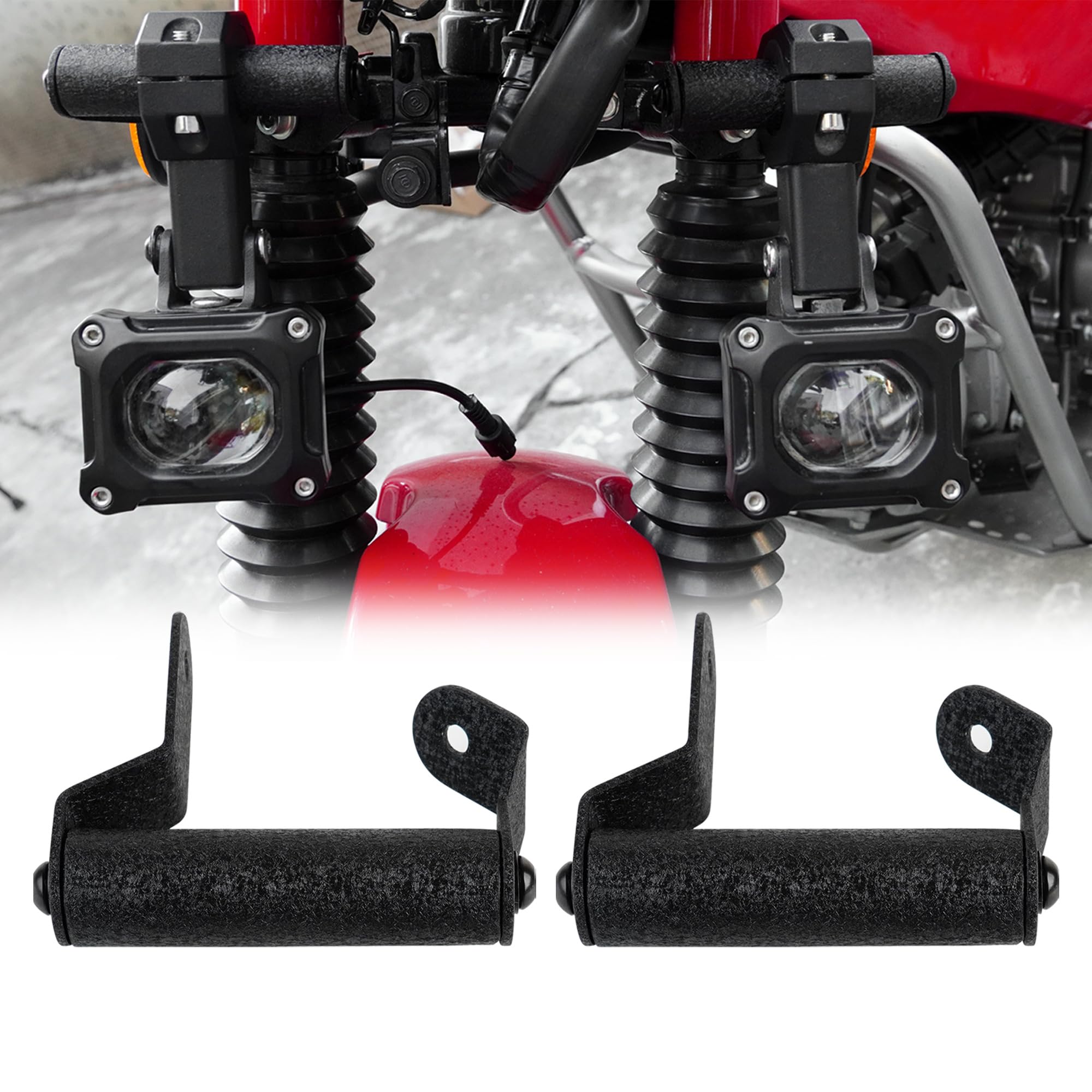 

Motikvans CT125 Hunter Кабина Противотуманная фара/Рабочий свет/Фара/Вспомогательный свет Стойка Труба Хомут Без потерь чёрный