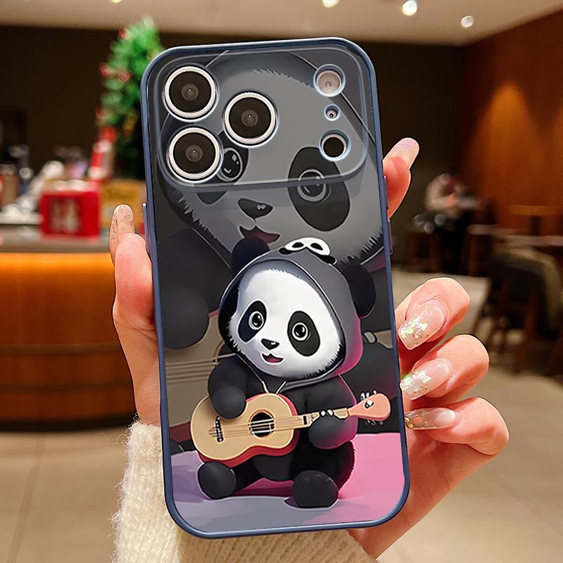 Guitar-playing Panda Case For iPhone 17 Pro Max Magnetic For Magsafe Skin Feeling Cover For iPhone 16 15 14 13 Pro Max