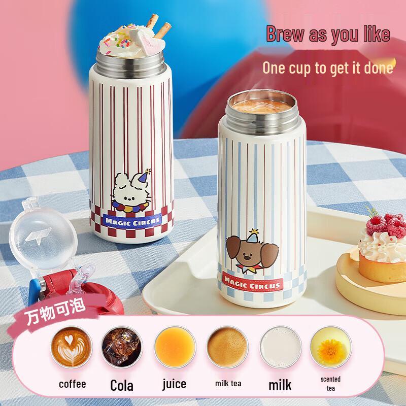 RELEA Miaoduoduo Karneval Liten Blå Hund 600ML Isolerad Termosmugg