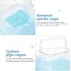POPETPOP Portable Hamster Cage - Hamster Carrier Hamster Carry Case with Water Bottle Small Animal Travel Cage for Gerbil Hedgehog Squirrel