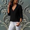2025 Women's Elegant Solid Color Long Sleeve Cardigan Shirt for Spring & Autumn