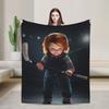 Halloween Movie Horror Chuckys Blanket Cover Flannel Lightweight Throw Blanket for Home Couch Bedroom Quilt
