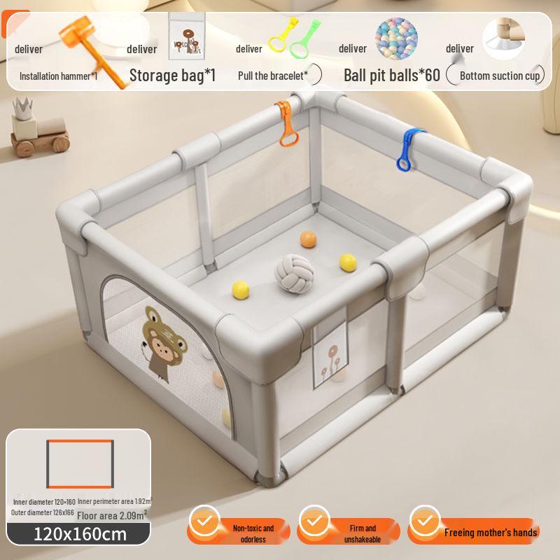 Parque Infantil de Seguridad para Niños y Alfombra de Gateo - Barrera Interior para Bebés