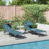 Foldable Sun Lounger 2 pcs Multicolour 190 x 57 x 81 cm Oxford