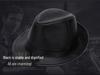 Herren Fedora Hut aus echtem Rindsleder, Herbst/Winter, Britischer Gentleman-Stil für mittlere und ältere Jahre