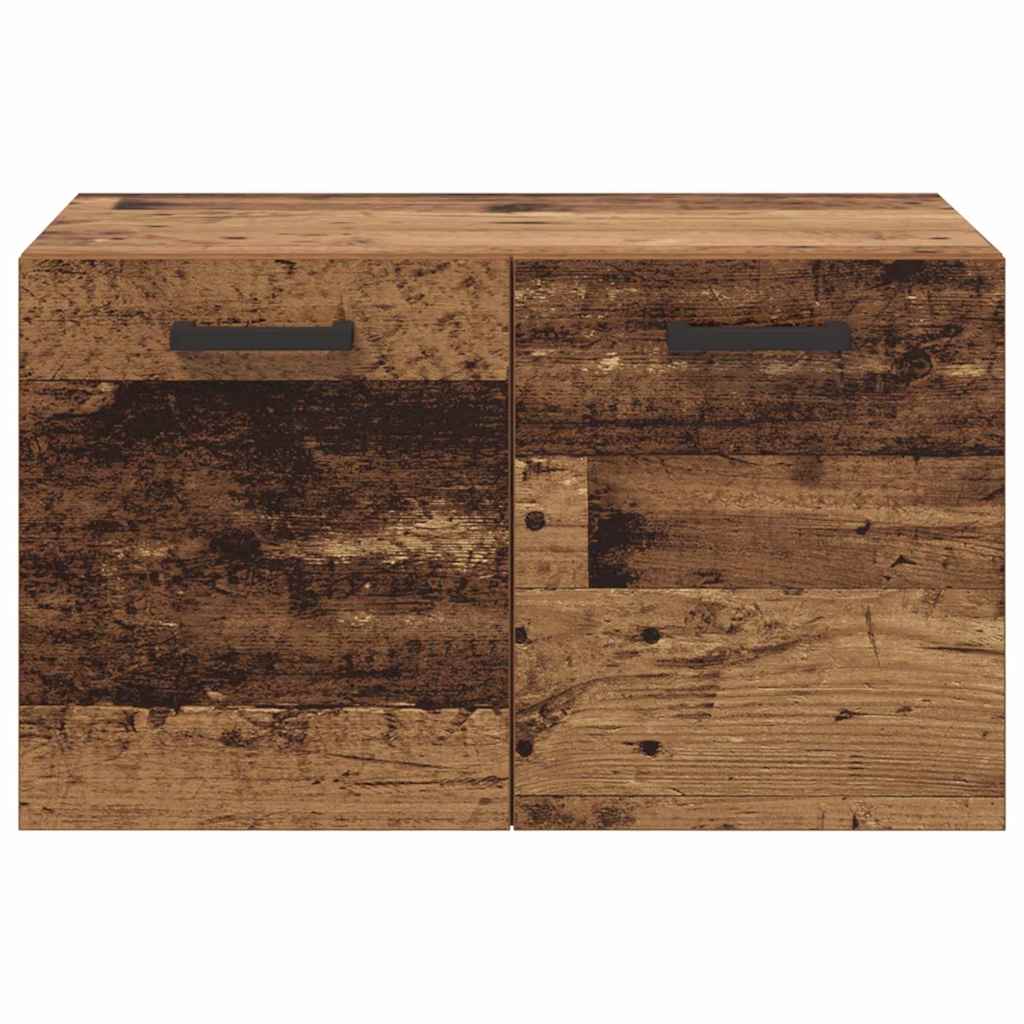 Wall Mounted Cabinet In Reclaimed Wood Look 60 X 36.5 X 35 Cm Particleboard