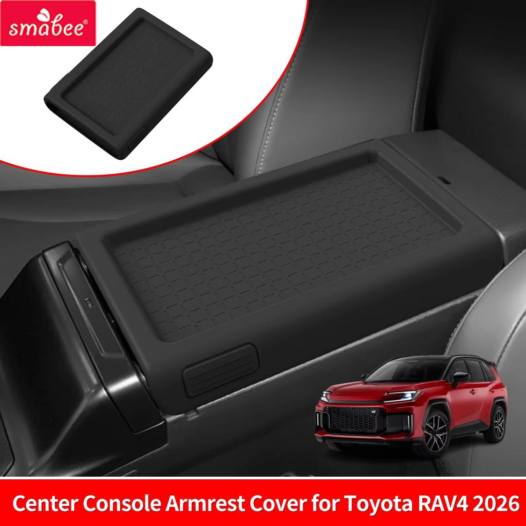 Smabee für Toyota RAV4 2026 Vollumwickelte Armlehnenabdeckung Silikon-Mittelkonsolen-Deckel Schutz Anti-Rutsch Auto Innenraum Zubehör