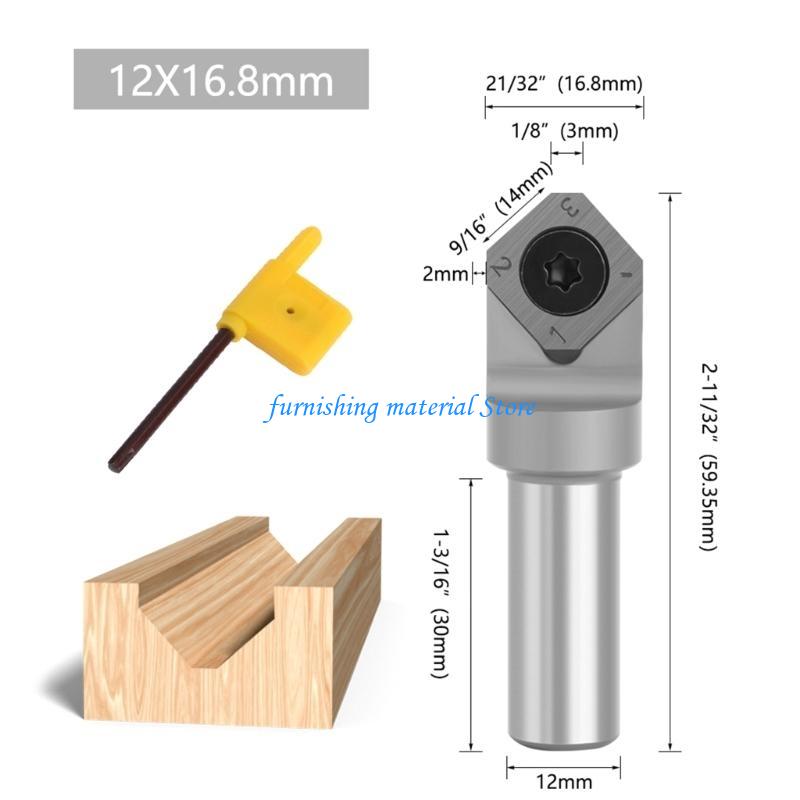 Y5GD Insert-Style V Type Spoilboard CNC-Router Bit Wear Resistance Replaceable Blade