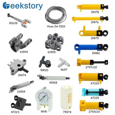 MOC Pneumatikteile Schlauch Luftpumpe Tank Schubstange Putter Schalter Zylinder Luftkraft Bausteine Legoeds-kompatibler Baustein