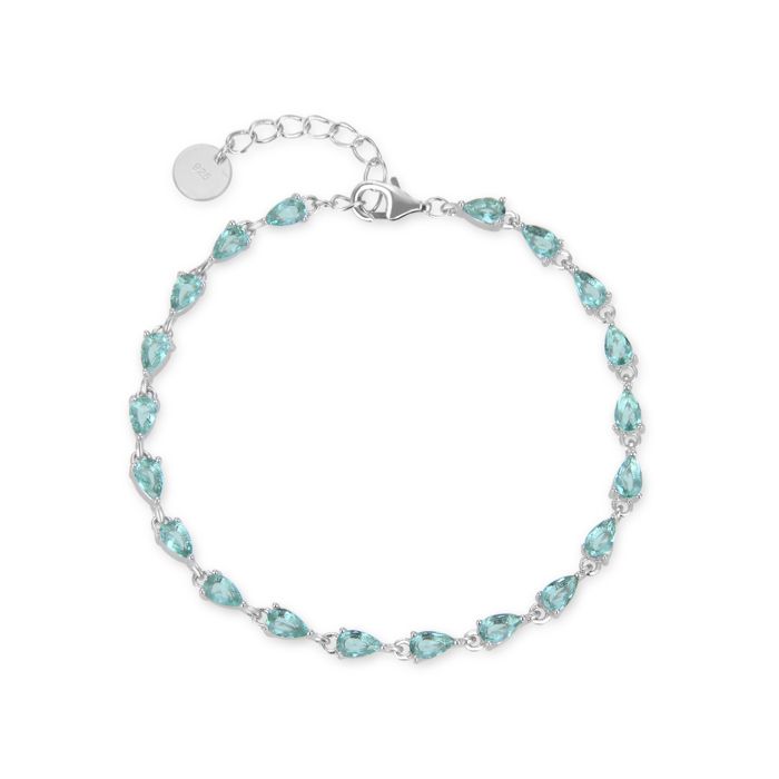 Bracelet - LUXENTER - Muanyala - Argent 925 - Zircone Émeraude - Taille Unique