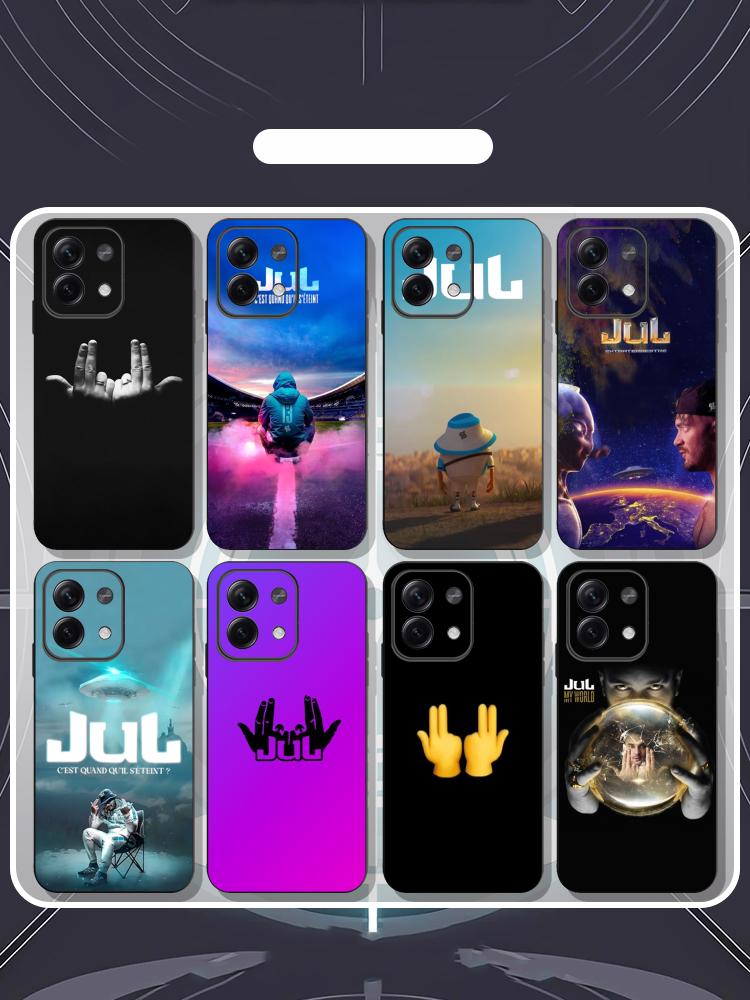 Cool singer pop JuL logo poster Phone Case For Redmi Note 14 13 12 11 Pro Plus S 5G 14C A3 Soft Black Phone Cover