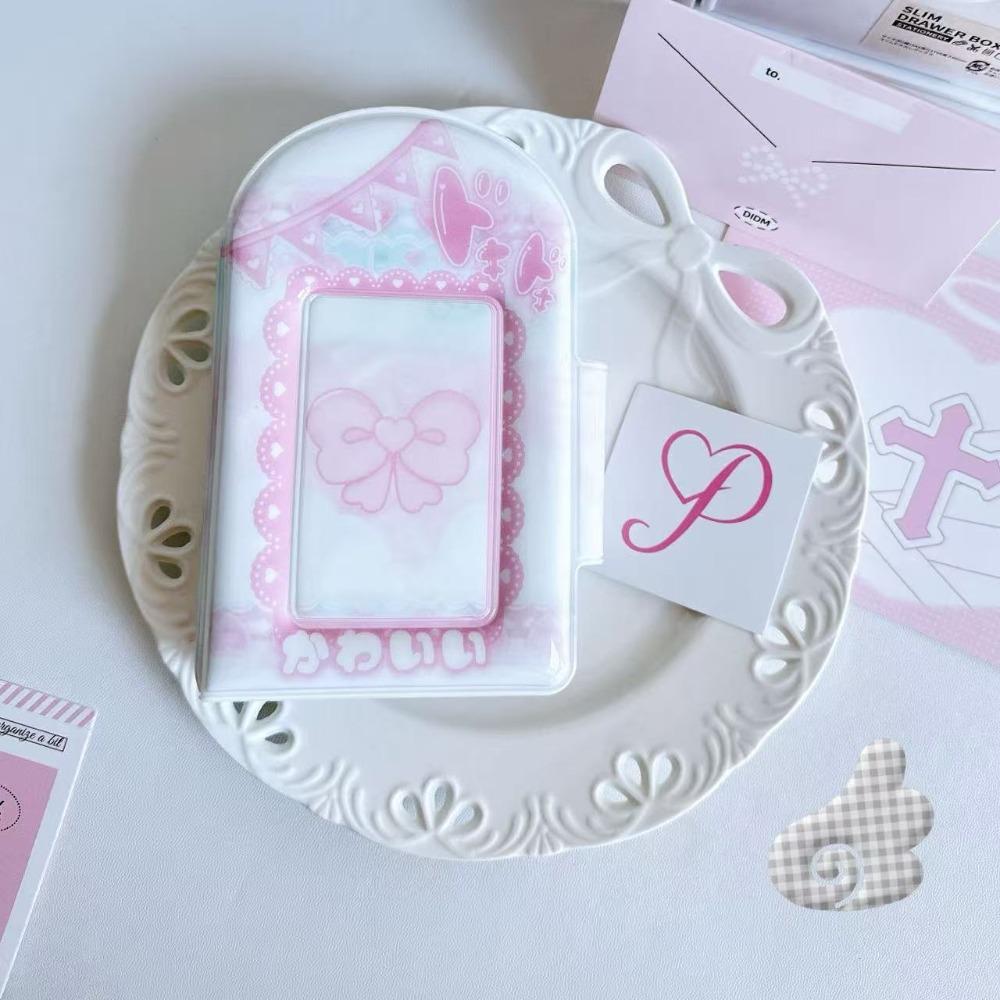 New 3 Inch Photocard Binder Album PP 32 Pockets Mini Photo Album Sweet Kpop Photo Card Book Holder