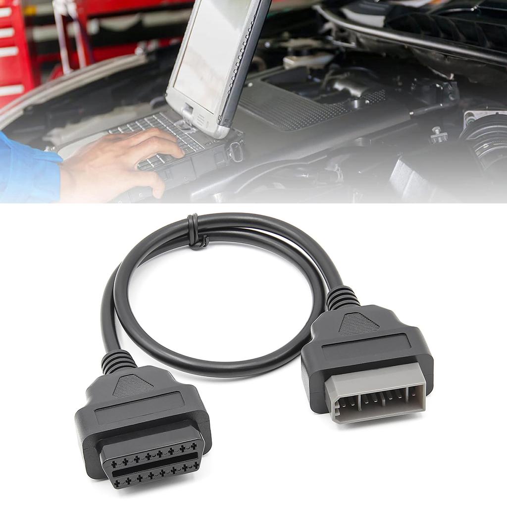 OBDII Extension Cable 14Pin To OBD2 16Pin Female Diagnostics Cable Auto Fault Detectors OBD2 Connector