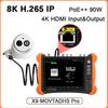 X9-MOVTADHS Pro Full Function PoE++ 90W 2K Retina Screen 8K H.265 IP CCTV Tester IP Camera Tester 8MP TVI AHD CVI Camera Tester