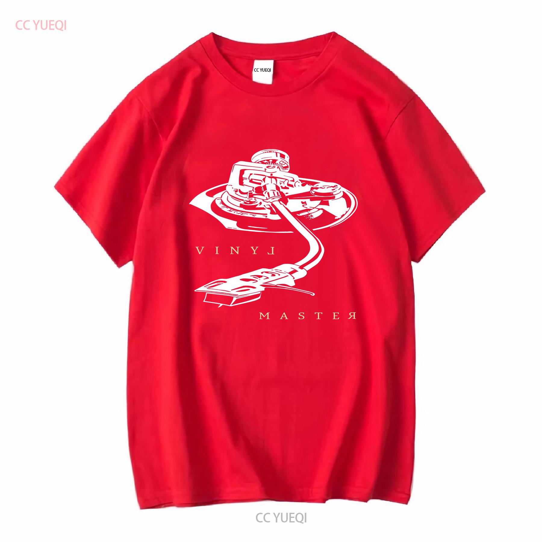 Retro T Shirt Vinyl Master Technics mk2 sl 1200 gift DJ tonearm vintage Washed fashion Versatile Slightly Breathable Stretched S