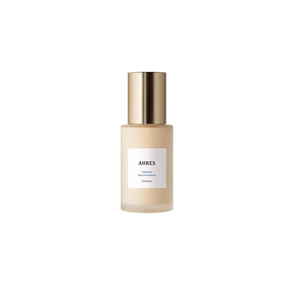 AHRES Undivided Sheer Foundation KK01 SPF30 Natural Hibiscus Fermented Serum Soil and Musk High UV Moisturizing (Liquid Foundation), 30mL, PA+++,