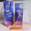 Glowing Starry Sky Gold Rose - Romantic Valentine's Gift for Wife, Girlfriend, or Best Friend's Birthday.