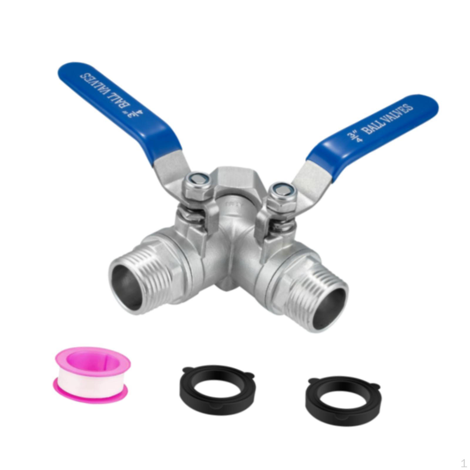 

Garden Hose Splitter Leakproof Heavy Duty and Washer Y Valve 3/4 Connector