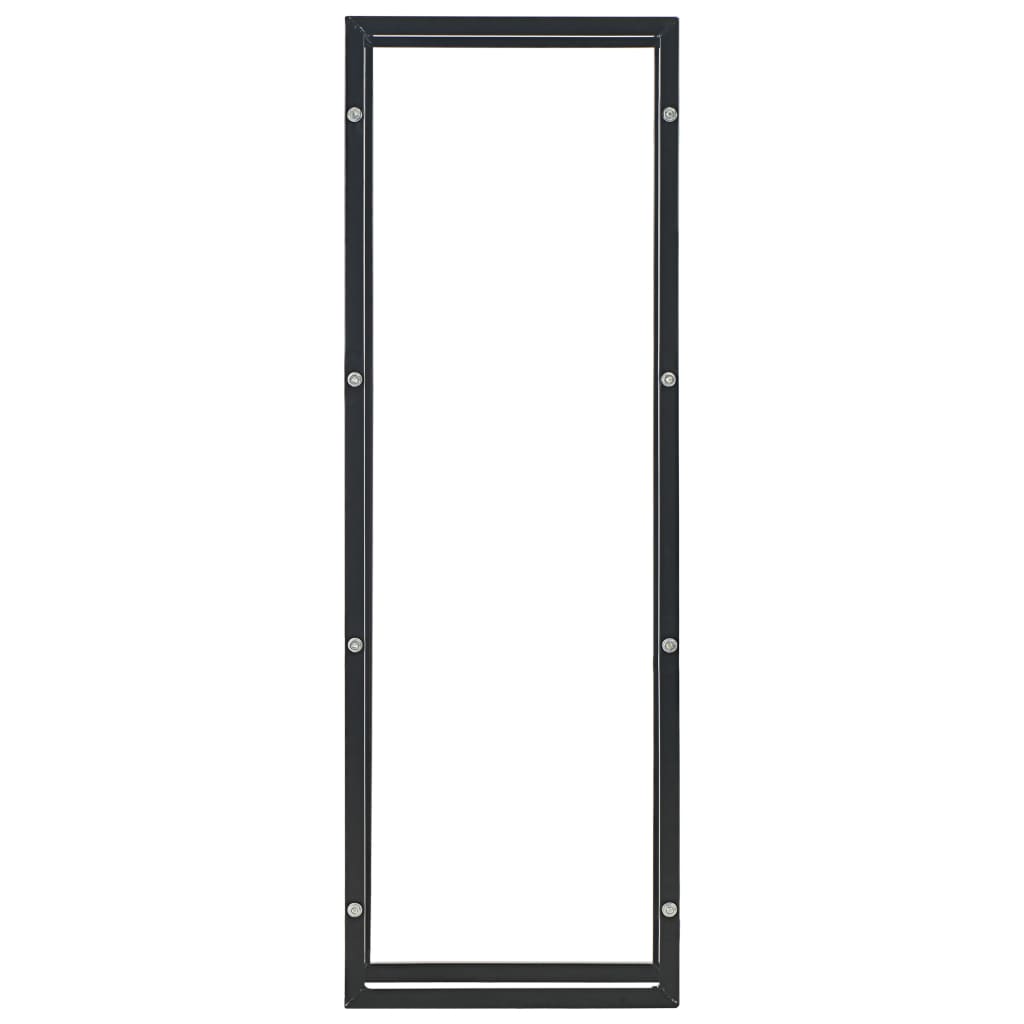 Fireplace & Stove Accessories Firewood Rack Black 50X20x150 Cm Steel