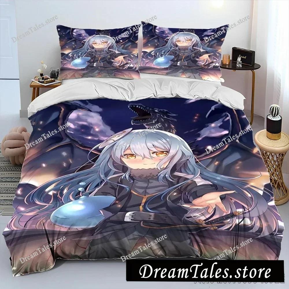 I Got Reincarnated As A Slime Cartoon Poster Sheets Quilt Covers Bedding Dormitory Sheets Bedding Set Soft Warm Bedding Set963
