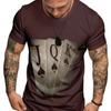 Mode Männer T-shirt Poker JQK 3d T Shirt Übergroßen T-shirt Streetwear Casual Kurzarm Sommer männer Kleidung Party Tops tees