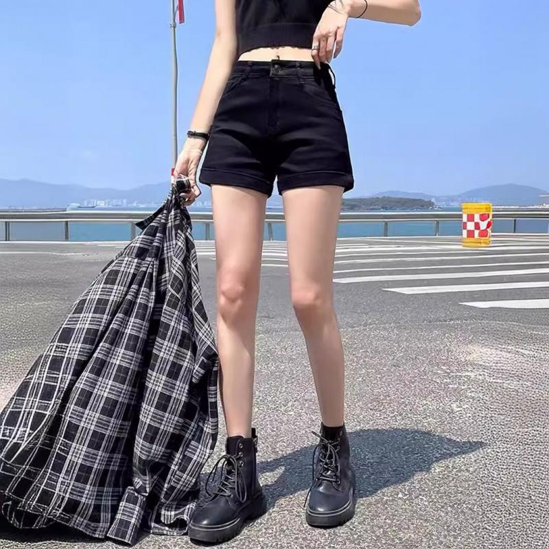 White Denim Shorts for Women, Summer 2026 New Model, High-waisted, Slimming, Loose, Wide-leg, Sexy A-line Shorts