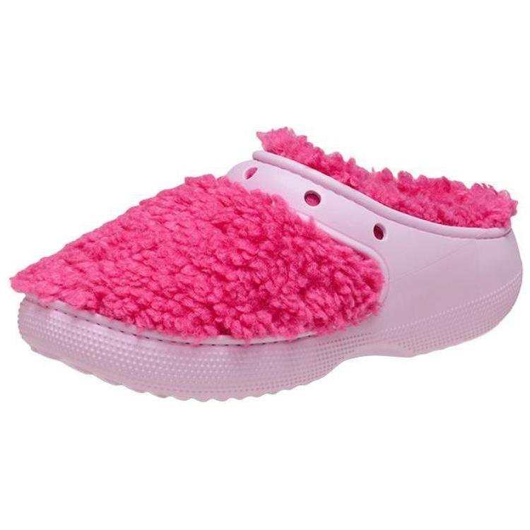 Crocs Simple Versatile EVA Anti-Wear Closed-Toe Slippers Women Slippers Pink 211327-6ZQ