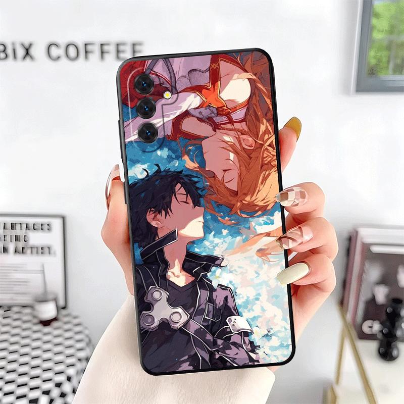 S-Sword O-Online SAO Anime Soft Phone Case for Samsung A17 A37 A57 A16 A26 A36 A56 A15 A25 A35 A55 A14 A24 A34 A54 A13 A23 A33 A