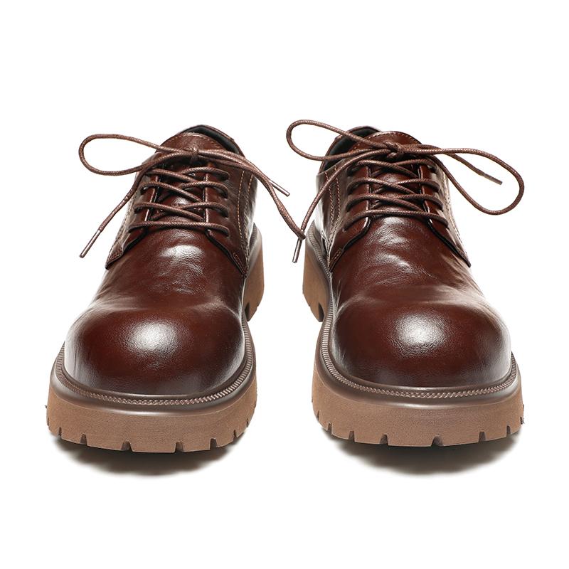 

Модная мужская кожаная обувь дерби Модные ретро универсальные стили Свадьба Отдых на открытом воздухе Вечеринка Классическая офисная обувь для повседневной Новинка 39 коричневый