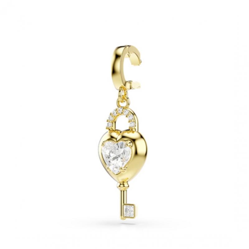 Swarovski Idyllia Charm Gold Tone Heart With Key Charm