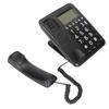 Corded Telephone Caller ID Full Hands Free Fixed Landline with Blue Screen for Home Office Black