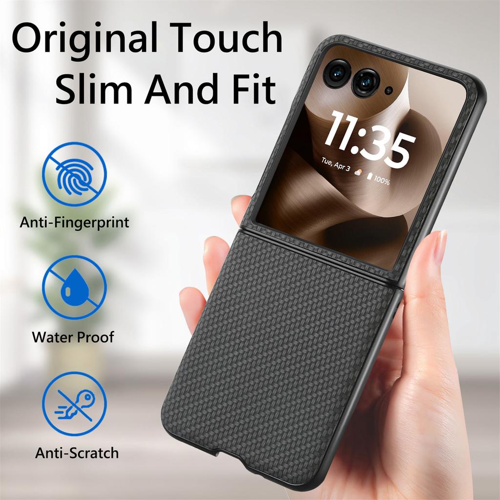 Etui do MOTO Razr 70 Ultra 5G 2026 Razr70 Razr 60 50 Ultra Razr60 Razr50 Pokrowiec Ochronny Cienkie z Teksturą Włókna Węglowego Coque Capa