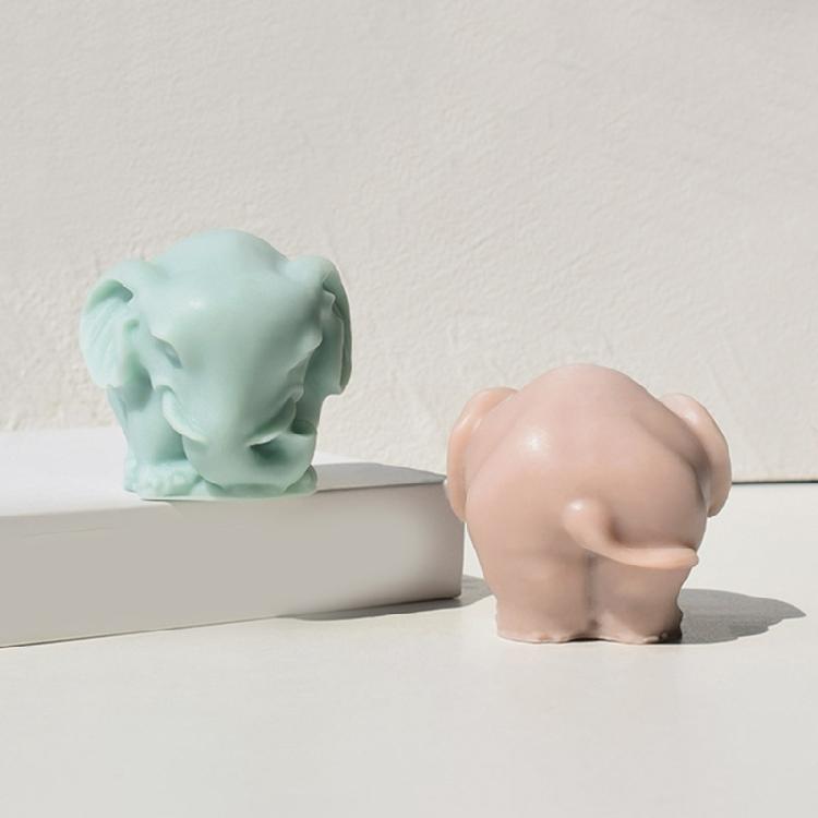 Elephant Figurine Silicone Candle Molds for Candle Making Silicone Epoxy Resin Mould Fondant Silicone Molds Baking Tool