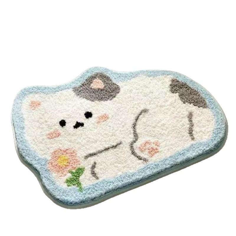 Soft Non-Slip Cute Pet Bathroom Mat - Thick, Skin-Friendly, Wear-Resistant, and Easy-to-Clean