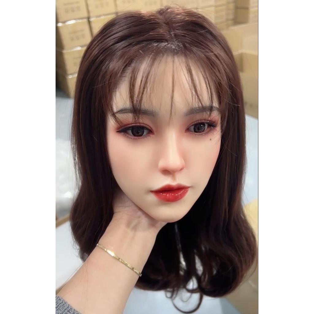 Perucă standard cu cap din silicon 100%, potrivită pentru corp de păpușă sexuală de 130-180 cm, 2 metode de conectare, jucării sexuale, manechine, capete din silicon GJ059