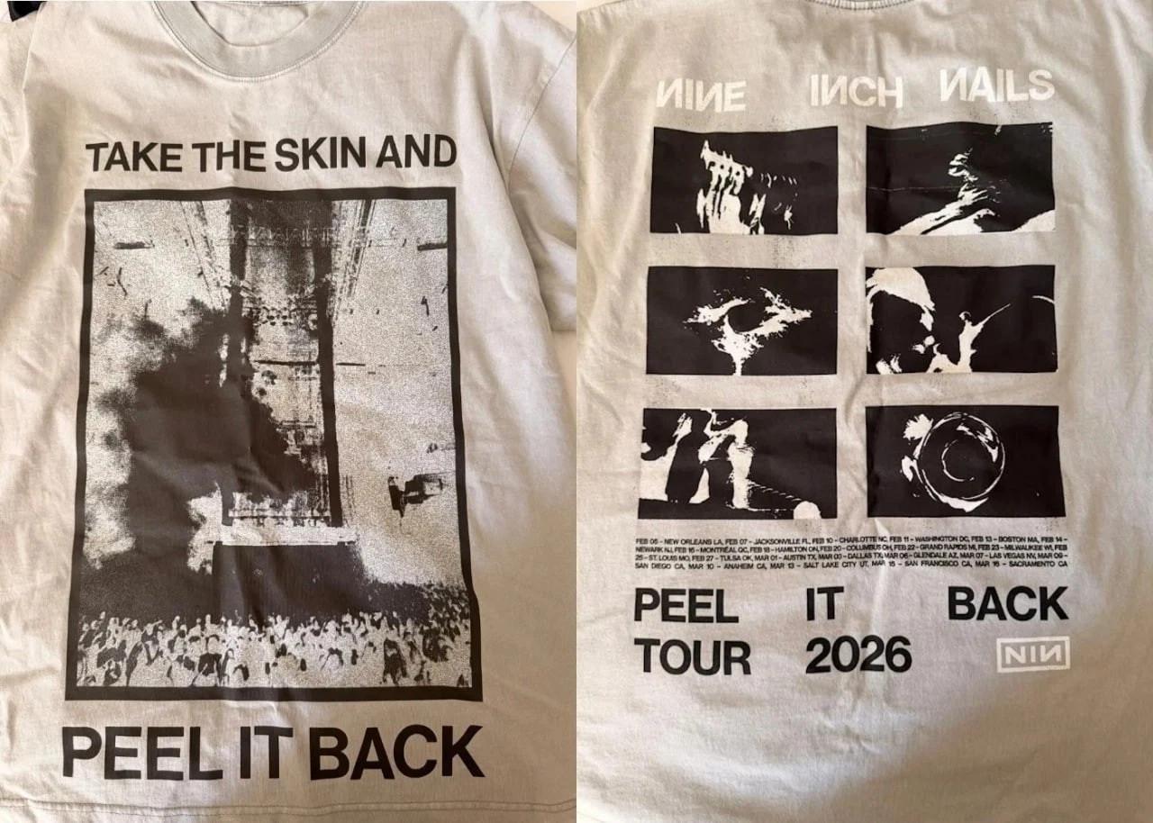 New Nine Inch Nails NIN USA Tour 2026 Peel It Back T-Shirt reprint AN66857 XL