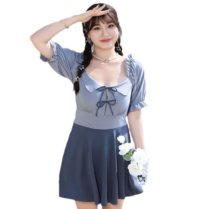 Plus Size Cute Style One-Piece Swimsuit with Loose Fit and Coverage