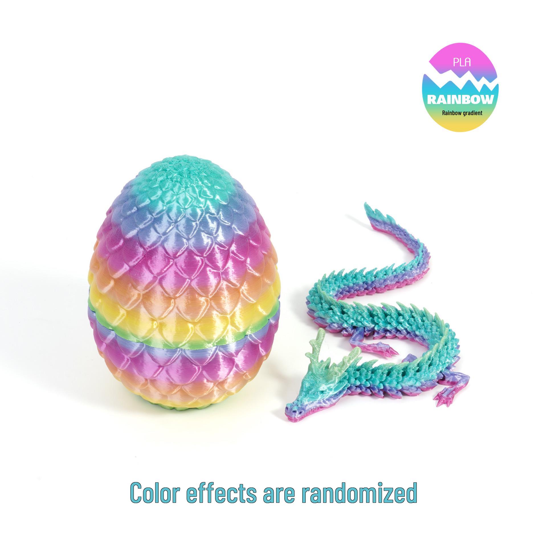 

Набор яиц китайского дракона, напечатанных на 3D-принтере: Экологичное украшение и модная игрушка-фигурка в подарок