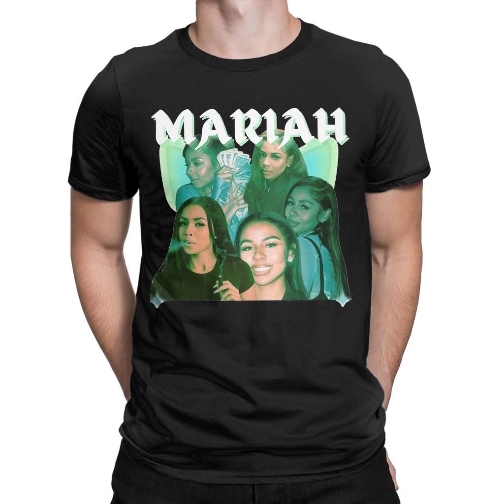 Bedrucktes Mariah the Scientist Vintage T-Shirt Herren Baumwolle Kurzarm O-Ausschnitt Sommer Top T-Shirt