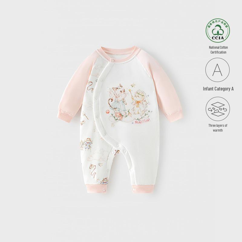 Утепленный комбинезон для новорожденного - Теплый осенне-зимний ромпер 59 cm