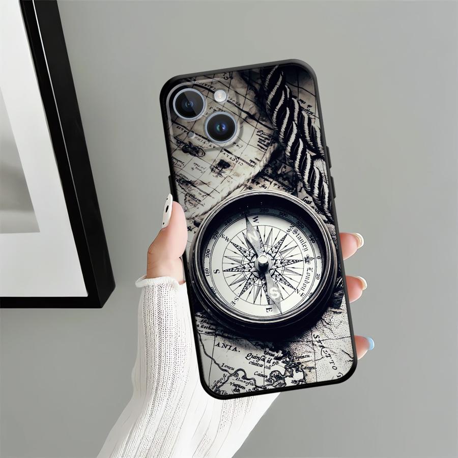 Retro Map Table Case for Apple iPhone 17 Pro Max XR XS MAX Air 11 14 16 15 Pro 7 8 12 13 Funda Phone Cover