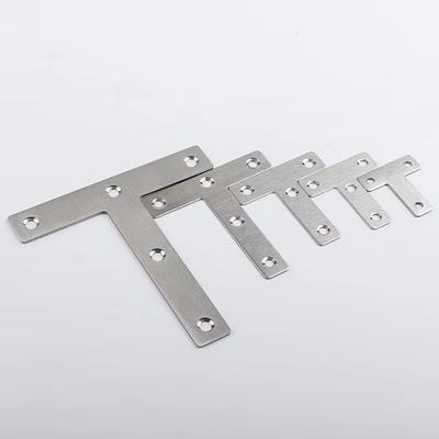 10Pcs 40/50/60/80mm Angle Bracket 90° Right Angle Flat Fastener Connection Plate T-type L-type Fixed Corner Bracket