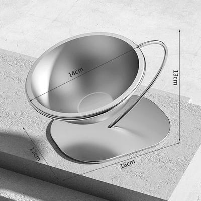 Raised Cat Bowl Food Dish Container Protect Pet's Neck Non Slip Dog Stand