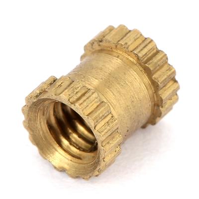 50 Pcs M3 B Type Blind Hole Single Pass Inserts Brass Embedded Parts Knurled Nuts(M3*5*4)