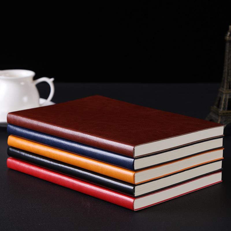 A5 Soft Leather Business Notebook Set - Customizable Diary and Meeting Record Book