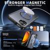 For Samsung Galaxy XCover7 Pro Magnetic Case Kickstand Grid Texture TPU PC Phone Back Cover