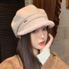 Lamb Fleece Winter Berets Hat Plush Felt Berets Fashion Octagonal Cap  Lady